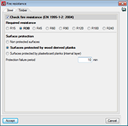 Fire resistance check of timber structural elements